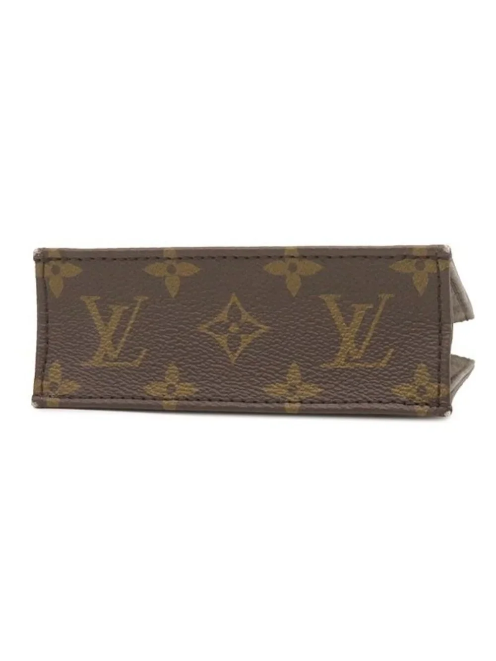 Louis Vuitton Bag Petite Sac Plat Monogram Canvas Gold Handbag